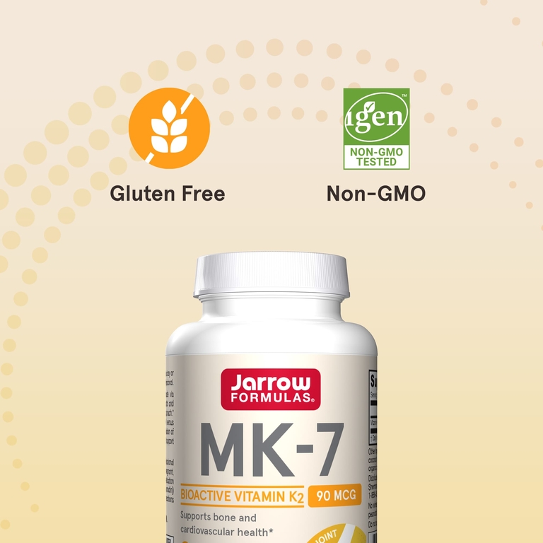 Jarrow Formulas, MK-7, 90 мкг, 90 мягких таблеток