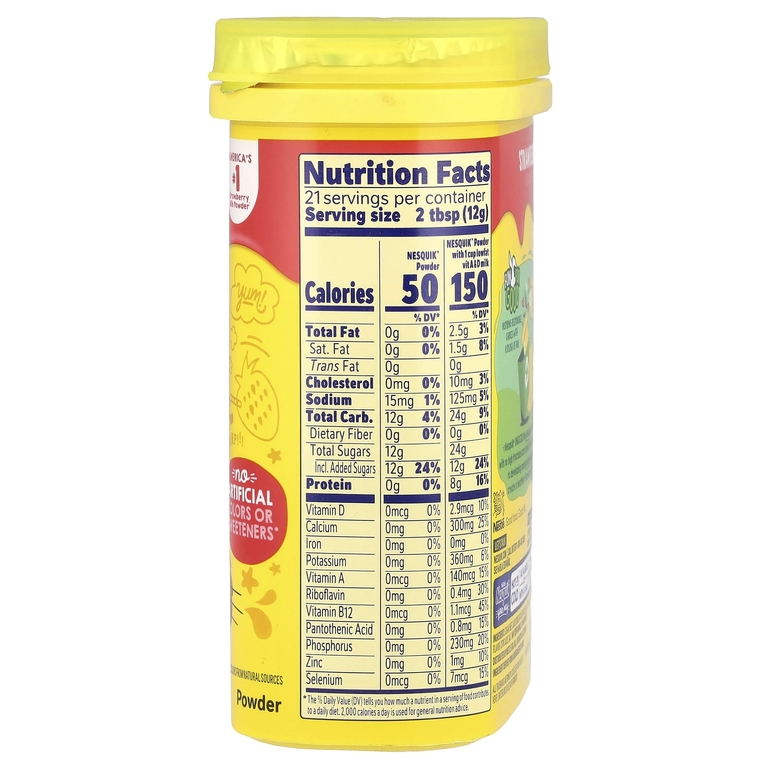 Nesquik, Nestle® в порошке, со вкусом клубники, 266 г (9,38 унции) (Товар снят с продажи) 