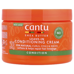 Cantu, масло ши, несмываемый кондиционер, для естественных локонов, кудрей и завитков, 340 г (12 унций)