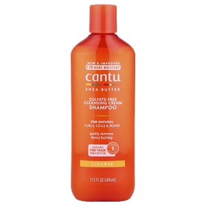 Cantu, масло ши, очищающий крем-шампунь без сульфатов, для естественных локонов, кудрей и завитков, 400 мл (13,5 жидк. унции)