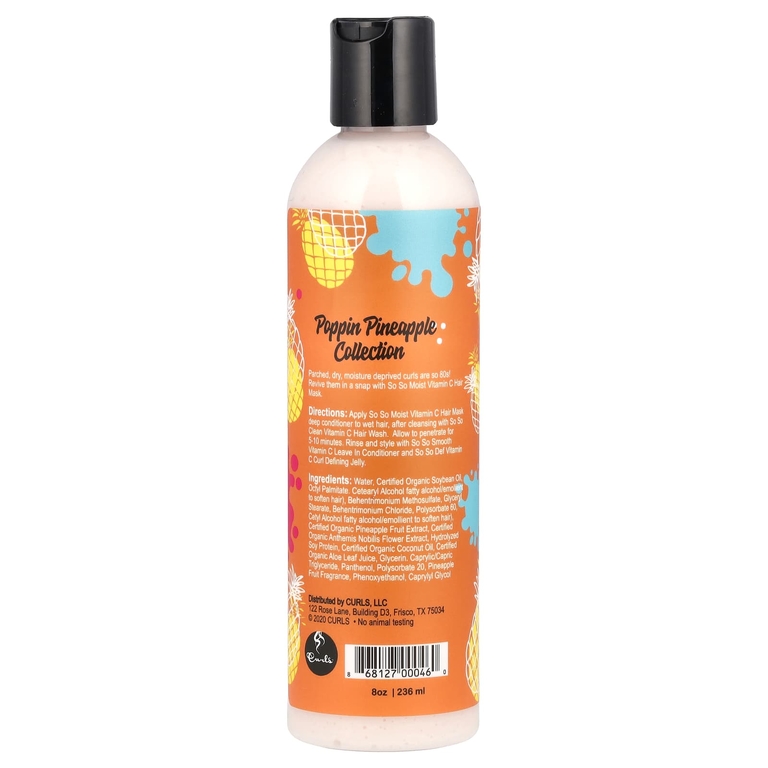 Curls, Poppin Pineapple Collection, So So Moist, витамин C, маска для локонов, 236 мл (8 унций)