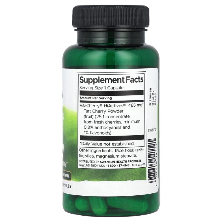 Swanson Vitamins, HiActives®, вишня, 465 мг, 60 капсул