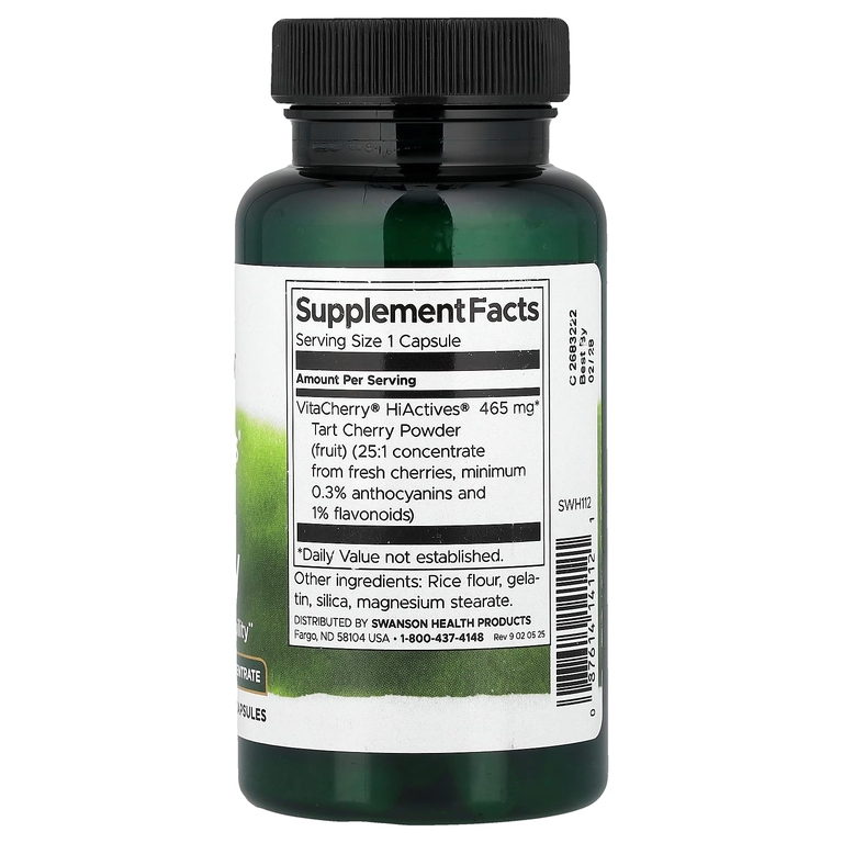 Swanson Vitamins, HiActives®, вишня, 465 мг, 60 капсул