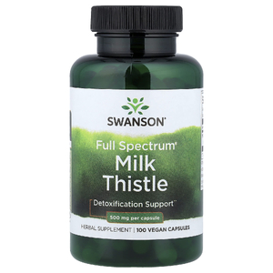 Swanson Vitamins, Full Spectrum®, расторопша, 500 мг, 100 веганских капсул
