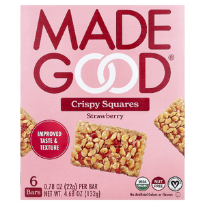 MadeGood, Хрустящие батончики, с клубникой, 6 батончиков по 22 г (0,78 унции)