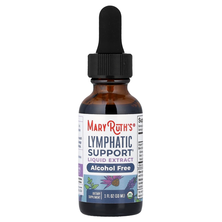 MaryRuth's, Lymphatic Support, жидкий экстракт для поддержки лимфатической системы, без спирта, 30 мл