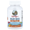 MaryRuth's, витамины K2 и D3 с кальцием, жевательные таблетки, со вкусом персика, манго и абрикоса, 60 жевательных таблеток