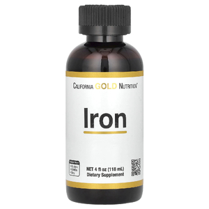 California Gold Nutrition, железо в виде хелатного бисглицината железа с корнем щавеля курчавого, 118 мл (4 жидк. унции)
