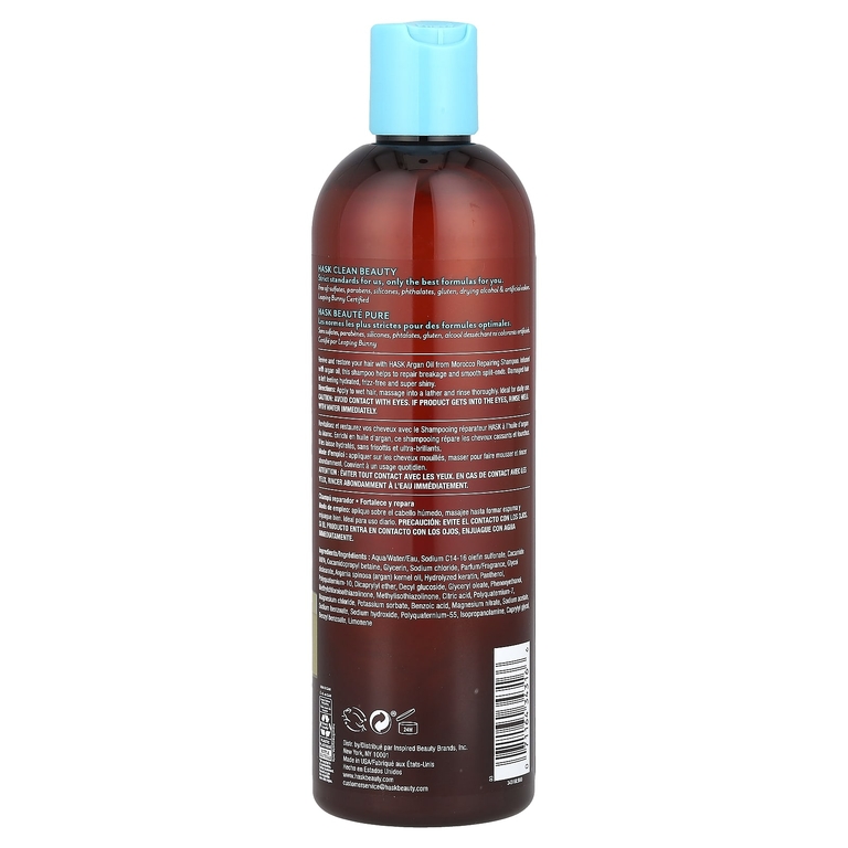 Hask Beauty, Марокко с аргановым маслом, восстанавливающий шампунь, 355 мл (12 жидк. унц.)