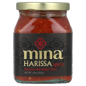 Mina, Harissa, марокканский соус из красного перца, острый, 283 г (10 унций)