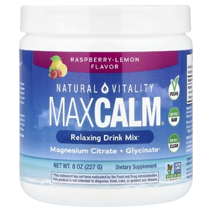 Natural Vitality, MaxCalm® смесь для расслабляющего напитка, малина и лимон, 227 г