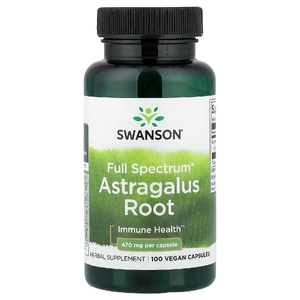 Swanson Vitamins, корень астрагала полного спектра, 470 мг, 100 веганских капсул