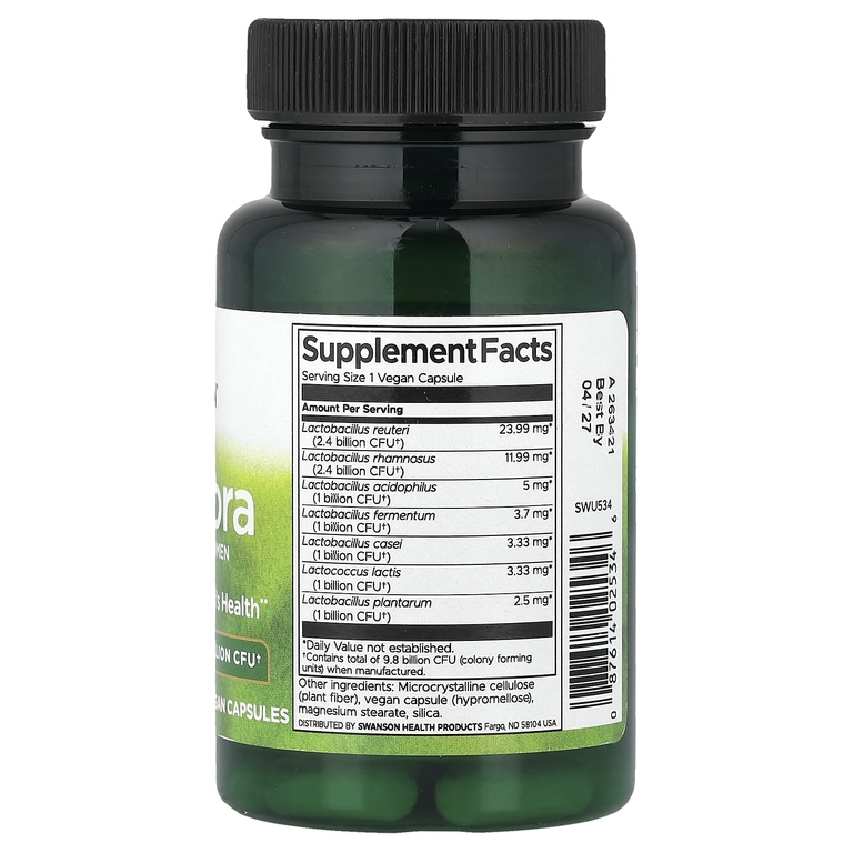 Swanson Vitamins, FemFlora, пробиотик для женщин, 9,8 млрд КОЕ, 60 веганских капсул
