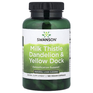 Swanson Vitamins, Расторопша, одуванчик и желтый док, 120 капсул