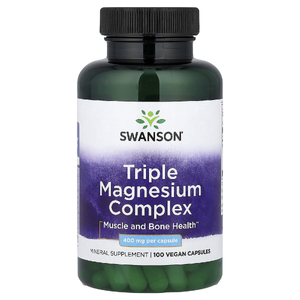 Swanson Vitamins, Комплекс тройного магния, 400 мг, 100 капсул