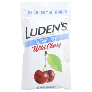 Luden's, пектиновая пастилка/смягчающее средство для полости рта, без сахара, дикая вишня, 25 капель для горла (Товар снят с продажи) 