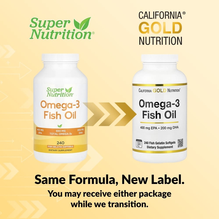 California Gold Nutrition, рыбий жир с омега-3, триглицерид Vivomega, 1000 мг, 240 рыбных капсул