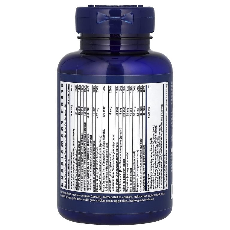 Life Extension, мультивитамины из цельных продуктов, 90 вегетарианских капсул