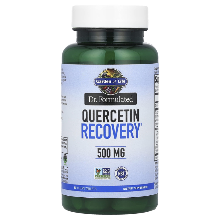 Garden of Life, Доктор Formulated, Quercetin Recovery, 500 мг, 30 веганских таблеток