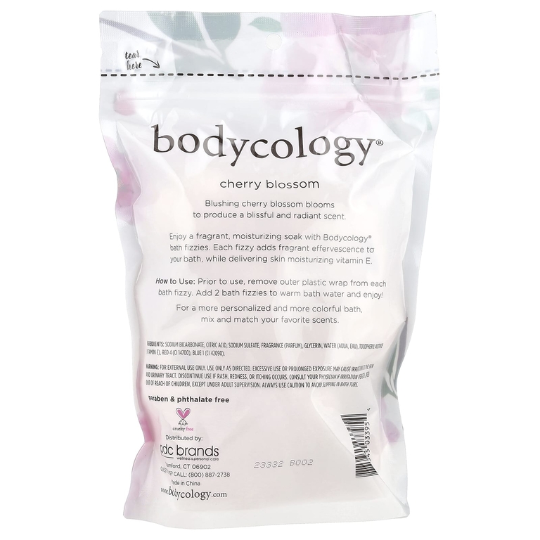 Bodycology, Bath Fizzies, вишневый цвет, 8 шт., 60 г (2,1 унции)