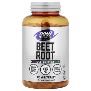 NOW Foods, Sports, свёкла, 180 вегетарианских капсул (0,55 г в 1 капсуле)