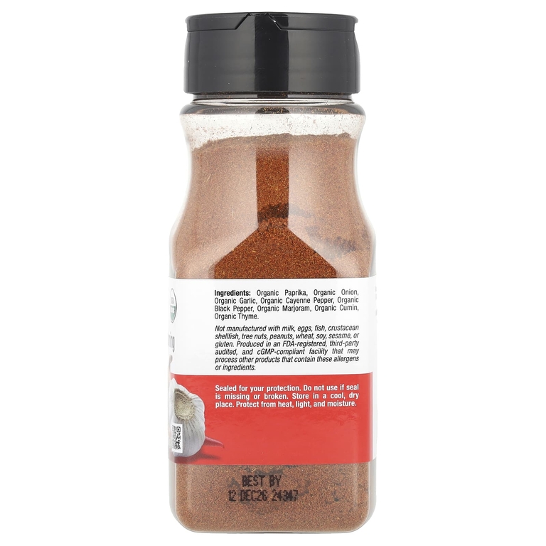 California Gold Nutrition, Foods, органическая приправа каджун, 130 г (4,59 унции)