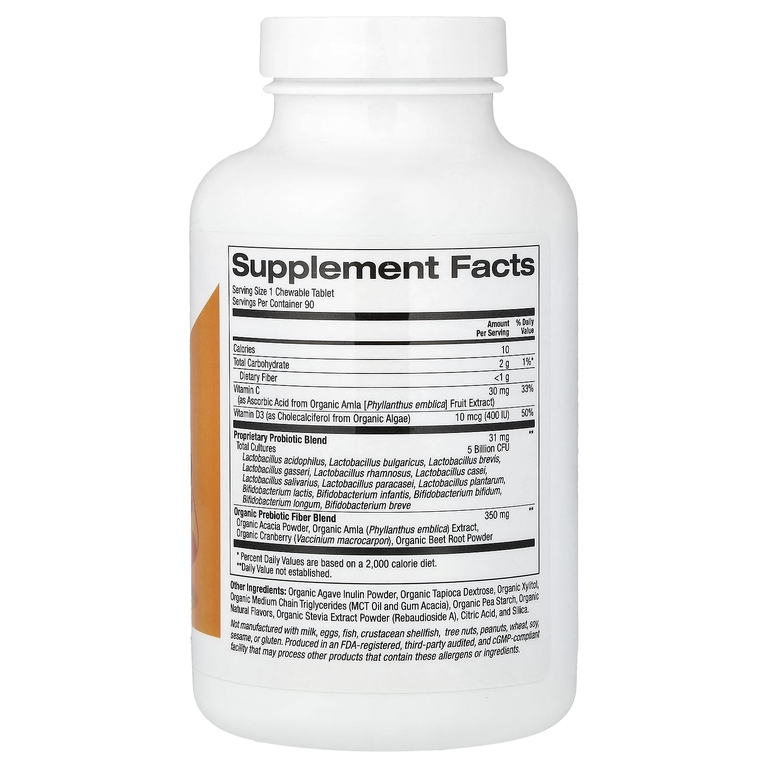 California Gold Nutrition, пробиотики для детей, со вкусом лесных ягод, 5 млрд КОЕ, 90 жевательных таблеток