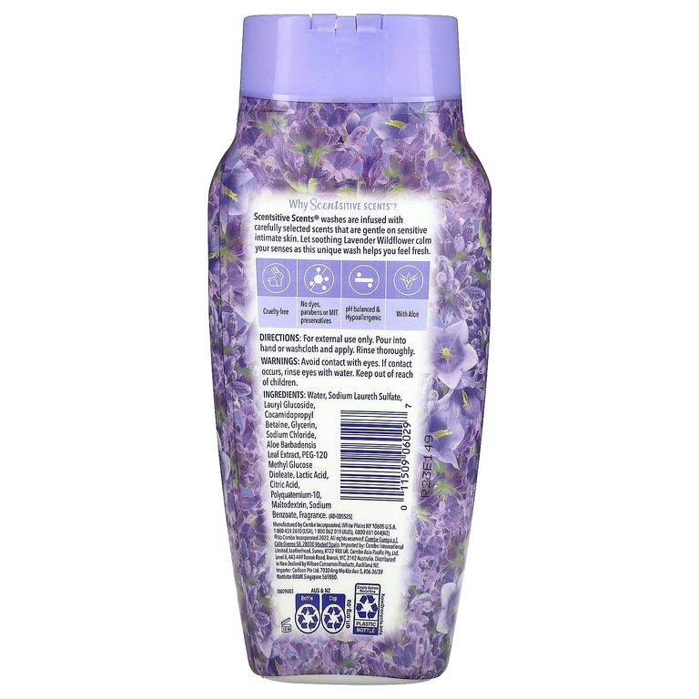 Vagisil, Scentsitive Scents®, средство для ежедневного интимной гигиены, лаванда и полевые цветы, 354 мл (12 жидк. унций)