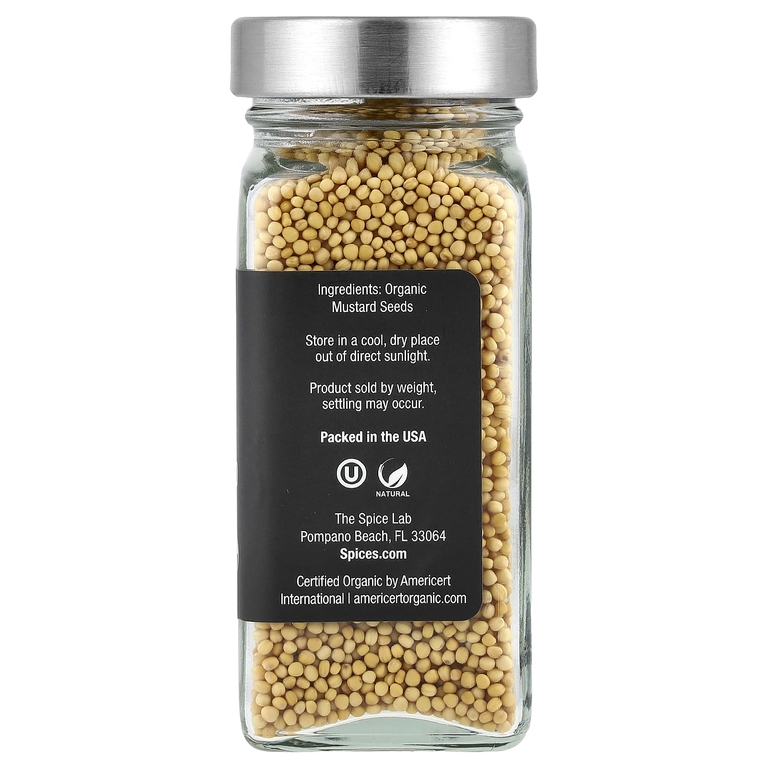 The Spice Lab, Органические цельные семена горчицы, 45 г (1,6 унции) (Товар снят с продажи) 