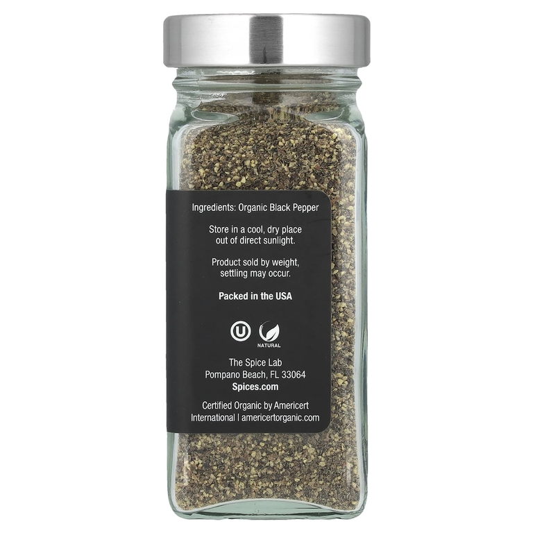 The Spice Lab, Органический молотый черный перец, 62 г (2,2 унции) (Товар снят с продажи) 