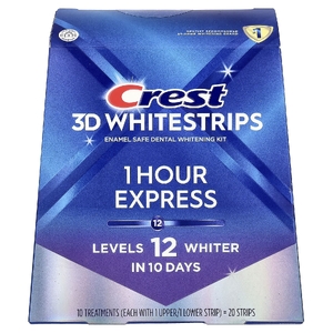 Crest, 3D Whitestrips, набор для отбеливания зубов, экспресс-действие за 1 час, 20 полосок