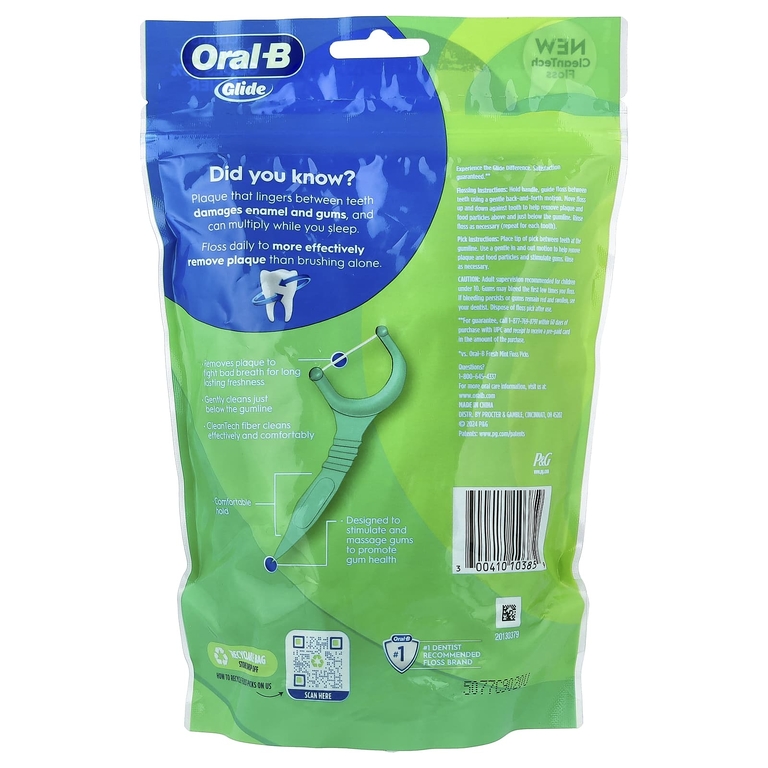 Oral-B, Glide, Scope Outlast, набор для чистки зубов, мятный вкус, 150 шт.