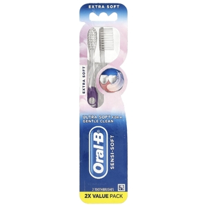 Oral-B, Sensi-Soft, зубные щетки, Extra-Soft, 2 зубные щетки