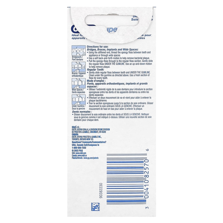 Oral-B, Super Floss ™, мята, 50 предварительно нарезанных нитей