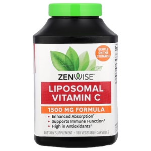 Zenwise Health, липосомальный витамин C, 500 мг, 180 растительных капсул