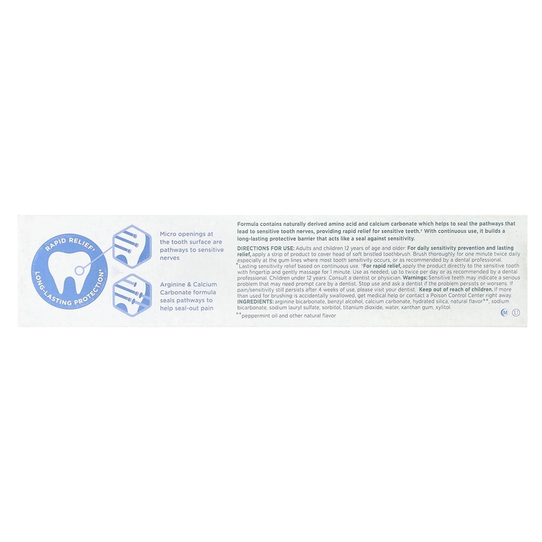Tom's of Maine, Rapid Relief, чувствительная зубная паста, без фтора, свежая мята, 113 г (4 унции)