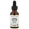 California Gold Nutrition, витамин B12 в виде цианокобаламина с витамином B6 и фолиевой кислотой, малина и лимон, 30 мл (1 жидк. унция)
