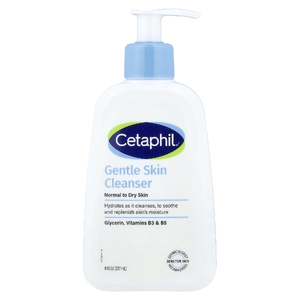 Cetaphil, Мягкое очищающее средство, для нормальной и сухой кожи, без отдушек, 237 мл (8 жидк. Унций)