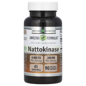 Amazing Nutrition, наттокиназа, 90 растительных капсул (100 мг в 1 капсуле)