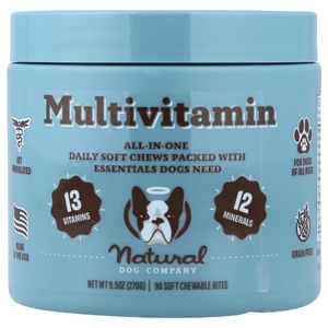 Natural Dog Company, мультивитамины, для собак всех возрастов, 90 мягких жевательных таблеток, 270 г (9,5 унции)