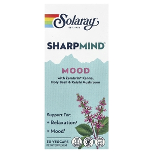 Solaray, SharpMind ™ Mood, 30 растительных капсул