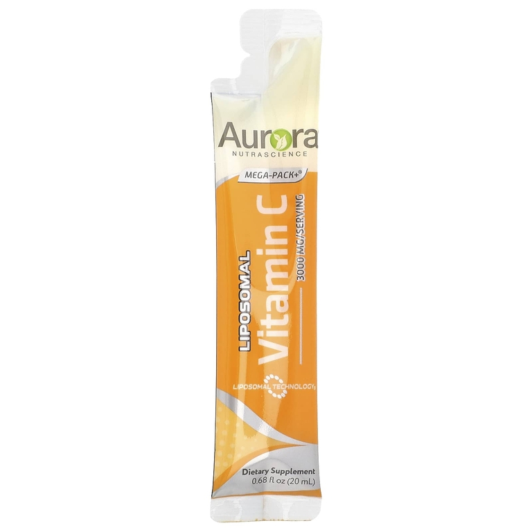 Aurora Nutrascience, Mega-Pack+, липосомальный витамин C, 3000 мг, 32 пакетика по 20 мл (0,68 жидк. унции)