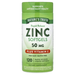 Nature's Truth, цинк с витамином C, 120 капсул с быстрым высвобождением
