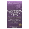 Viva Naturals, бузина, витамин C и цинк, 120 капсул