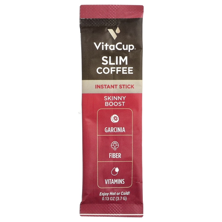VitaCup, Растворимый кофе Slim, средней обжарки, 10 стиков на одну порцию, 3,7 г (0,13 унции)