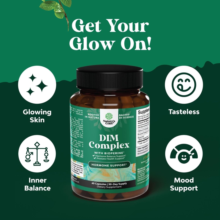 Nature's Craft, Комплекс DIM с BioPerine®, 60 капсул