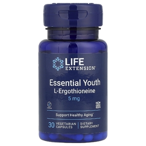 Life Extension, Essential Youth L-эрготионеин, 5 мг, 30 вегетарианских капсул