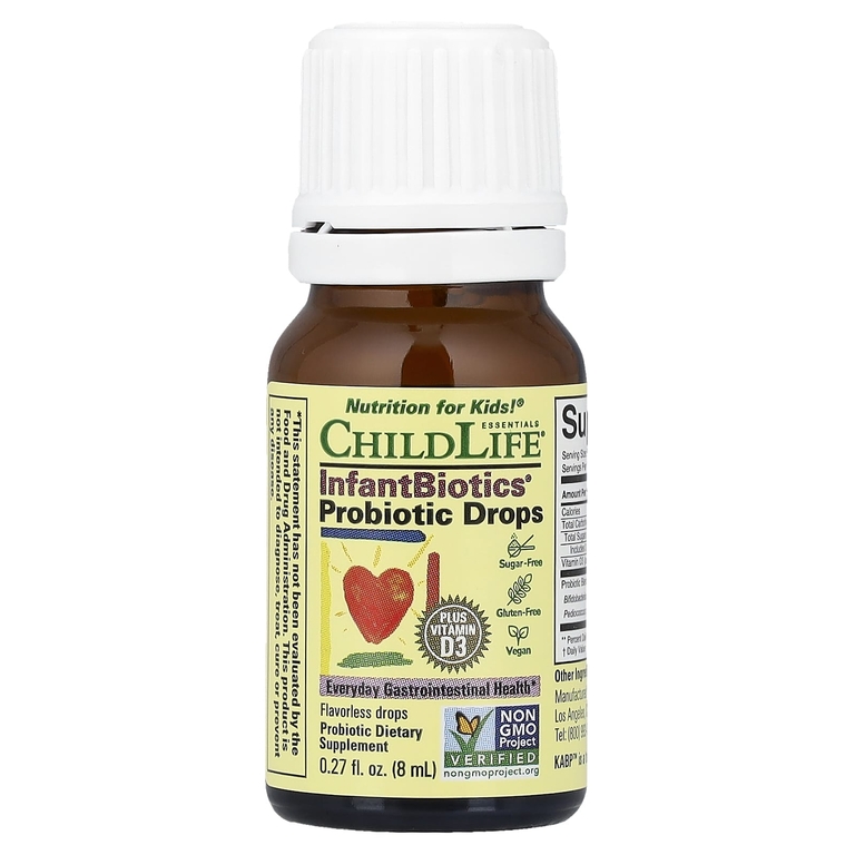 ChildLife Essentials, InfantBiotics, пробиотики в каплях, без вкуса, 8 мл (0,27 жидк. унции)