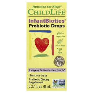 ChildLife Essentials, InfantBiotics, пробиотики в каплях, без вкуса, 8 мл (0,27 жидк. унции)