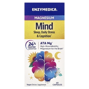 Enzymedica, Mind, магний, 60 капсул (350 мг в 1 капсуле)